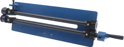 Obrázok produktu pre Zvlňovačka plechu – ručná zvlňovačka – výška zdvihu 460 mm – kapacita 1,2 mm – 3 guľové valce 4/6/7,5 mm – 3 stupňové valce 1,5/3/6 mm – oceľ – modrá farba
