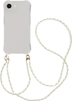 Produktbild von imoshion Handykette mit Perlen + Handgelenkschlaufe iPhone 16e - Transparent