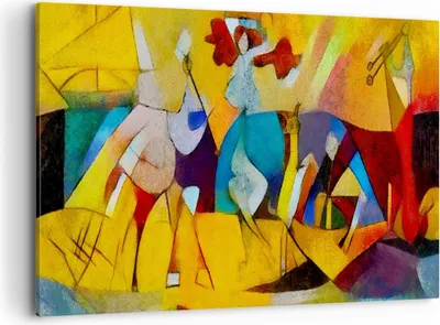 Produktbild von Bild auf Leinwand - Leinwandbild - Abstraktion modern - 100x70cm - Wand Bild - Wanddeko - Leinwanddruck - Bilder - Kunstdruck - Wanddekoration - Leinwand bilder - Wandkunst - AA100x70-3455