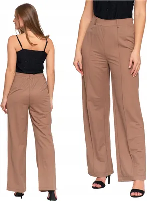 Produktbild von Elegante beige Damenhose mit geradem Bein, modisch, glatt MORAJ S