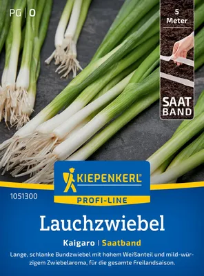 Produktbild von Kiepenkerl Lauchzwiebel Saatband Kaigaro Allium fistulosum 5 lfd. Meter