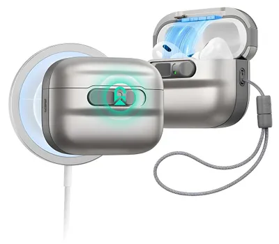 Produktbild von ESR - Pulse Magnetic FlickLock Schutzhülle mit magnetischem Verschluss für Apple AirPods Pro 3 – Titan