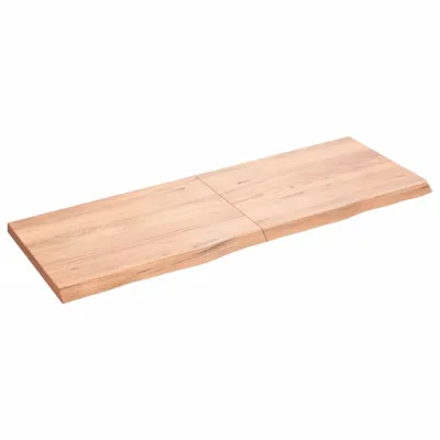 Produktbild von Waschtischplatte Hellbraun 140x50x(2-4) cm Massivholz Behandelt