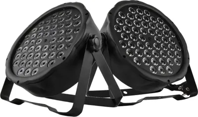Zdjęcie produktu dla Lampa LED par light, 54 x 3W RGBW, 7 kanałów DMX, 2PCS 54x3W RGBW, wtyczka EU