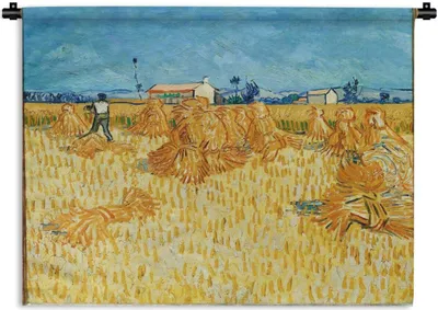 Produktbild von MuchoWow® Wandteppich Wandbehang Weinlese in der Provence - Vincent van Gogh 120x90 cm Tapisserie Dekoration Wandtuch - Wohnen - Aufhänger für die Wand
