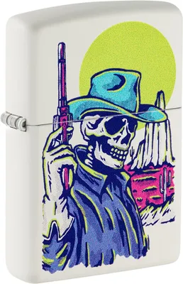 Produktbild von Zippo Benzin-Feuerzeug Cowboy Skull Design, unbefüllt