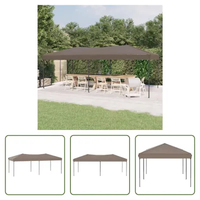 Immagine prodotto di The Living Store Tenda per feste pieghevole Taupe 3x6 m