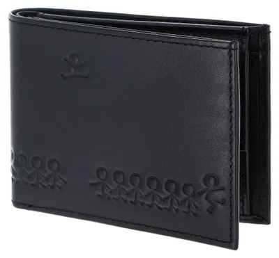 Image de oxmox Cuir porte-monnaie Leather RFID Protect Pocketbörse Jumping Jack Embossed Black noir