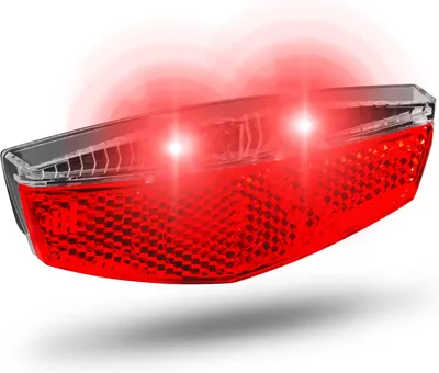 Productafbeelding van Led-fietsverlichting, achterlicht voor op de bagagedrager, fietsachterlicht voor dynamo of e-bike, fietslicht achter