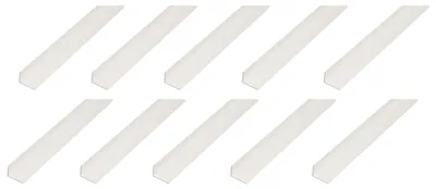 Produktbild von Alberts 10 x Winkelprofil, PVC, weiß, 30 x 20 x 1 mm, Länge 2 m