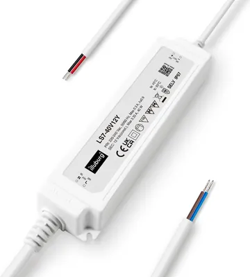 Immagine prodotto di Trasformatore LED illuburg 12 V 40 W, impermeabile IP67, senza sfarfallio, per strisce LED, alimentatore LED, driver