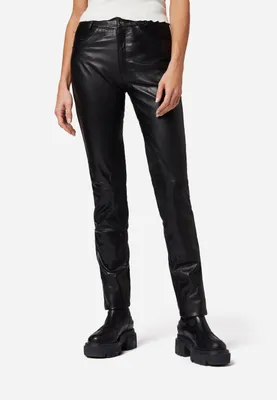 Immagine prodotto di Pantaloni da donna in pelle jeans Ricano 9810 - Nero / M