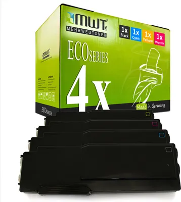 Produktbild von 4 Mehrwegtoner kompatible Lasertoner ersetzt Xerox 106R02230 106R02232 106R02229 106R02231 Mehrfarbig
