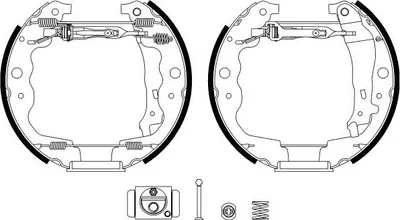 Produktbild von TEXTAR Bremsensatz Trommelbremse Hinten für RENAULT Clio IV Schrägheck (BH) 84069300