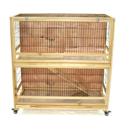 Produktbild von Hasenstall Kaninchenstall XXL Kleintierstall Kaninchenkäfig Hasenvilla 56616
