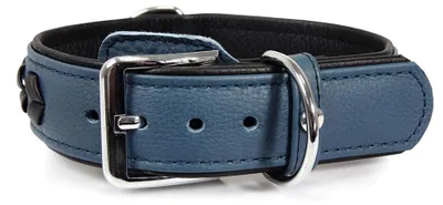 Produktbild von Das Lederband Hundehalsband Granada opal/black, Länge: 60 cm / Breite: 40 mm