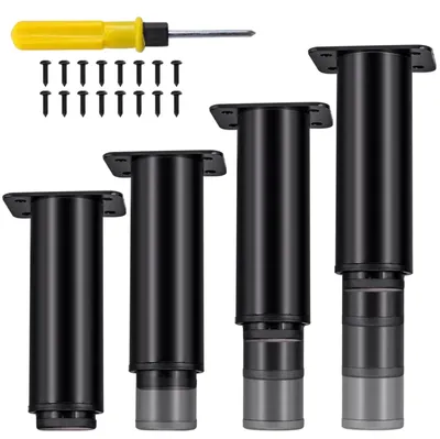 Produktbild von Verstellbare Möbelbeine Set - 4 Stück für Bett, Tisch und Schrank