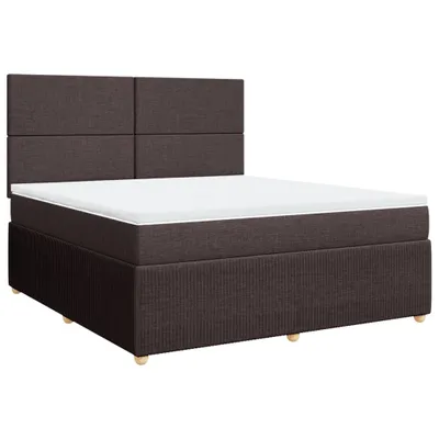 Produktbild von Boxspringbett mit Matratze Dunkelbraun 180x200 cm Stoff
