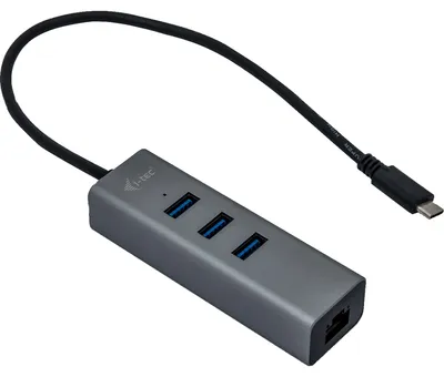 Obrázek produktu pro i-tec Metal C31METALG3HUB, Šedá, LAN, Realtek 0411, Realtek 8153, 96 mm, 30 mm, 21 mm