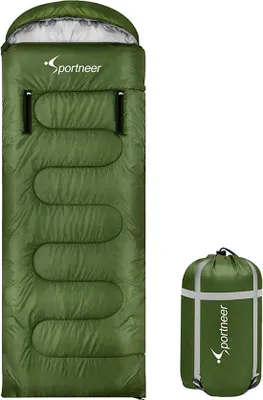 Produktbild von Famanu Schlafsack Premium für Erwachsene & Kinder - Warme 3-4 Jahreszeiten, Wasserdichter Leichtgewicht Schlafsack mit Kompressionssack