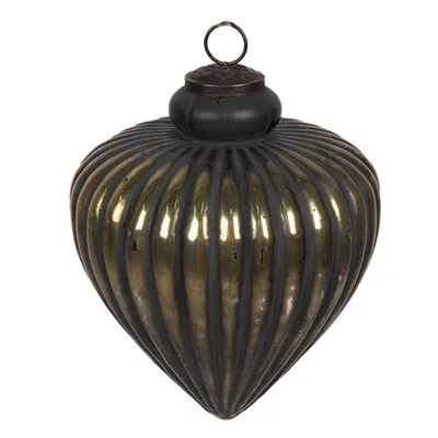 Zdjęcie produktu dla Clayre & Eef bombka świąteczna Ø 7x8 cm czarne szkło