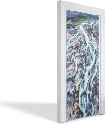 Produktbild von Türaufkleber Innentüren Selbstklebende Kreativ Wandsticker - Eiszweige - 85 x 205 cm