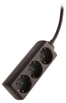 Obrázek produktu pro as-Schwabe 13912 as-Schwabe 3-fach Steckdosenleiste 1,4 m schwarz