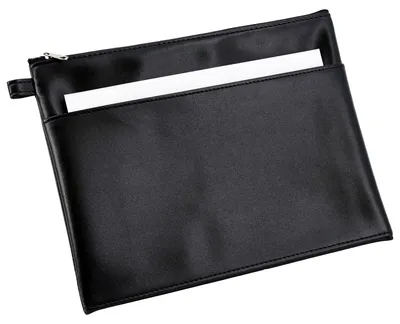 Productafbeelding van Alassio® 42230 herbruikbare zak - 25 x 19 cm, kunstleer, met voorvak, zwart