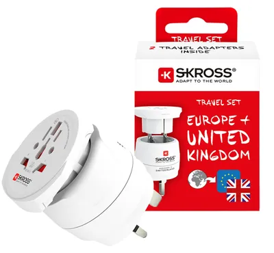 Obrázek produktu pro Cestovní adaptér - UK a EU - 100-250 V - 3250 W - 13 A
