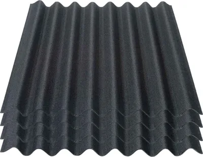 Produktbild von Onduline Easyline Dachplatte Wandplatte Bitumenwellplatten Wellplatte 4x0,76m²  - schwarz