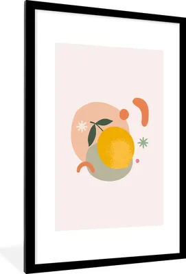 Produktbild von MuchoWow® Gerahmtes Poster Zitrone - Sommer - Farben 60x90 cm - Poster mit Schwarzem Bilderrahmen Wandposter Rahmen Foto Bilder - Dekoration - Wandposter Wohnzimmer - Hochwertig