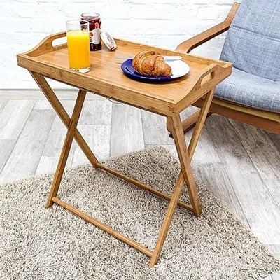 Immagine prodotto di Tavolino pieghevole Famanu con vassoio - 55 cm di profondità x 35 cm di larghezza x 63,5 cm di altezza