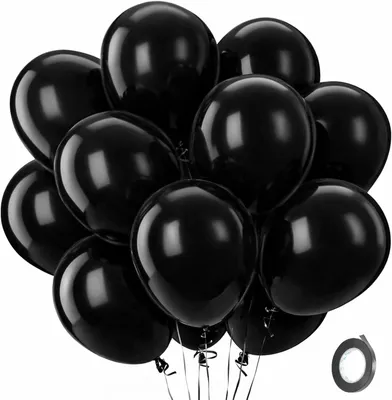 Produktbild von Ballons 100 Stück, 30 cm, schwarz, Latex, für Party