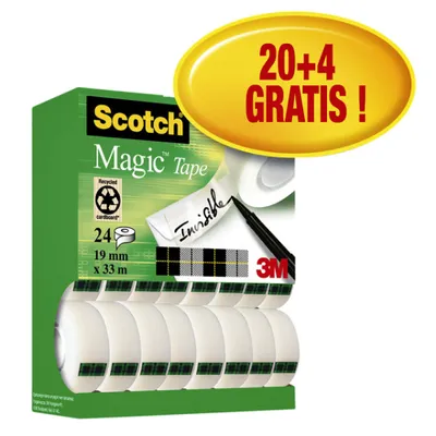 Productafbeelding van Scotch 8-1933R24 Klebefilm Magic 810 19 mm x 33 m 24 Rollen(T)