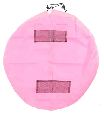 Produktbild von Spielzeugmatten-Aufbewahrungstasche, Polyester, wasserdicht, großes Fassungsvermögen, reißfest, multifunktionaler Organizer mit Kordelzug, Rosa