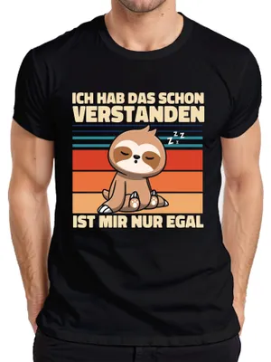 Obrázek produktu pro Už jsem pochopil, že je mi to jedno Lenochod říká Vtipné pánské tričko, černá, XL