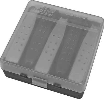 Zdjęcie produktu dla MTM PMC5 Compact Handgun Magazine Case, Holds 5 Double Stack Czasopisma, USA Made, Clear Smoke