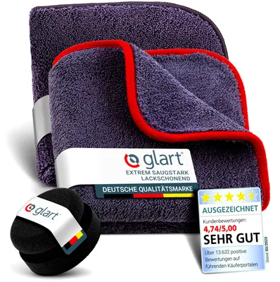 Obrázek produktu pro Glart 44TPP6, prémiová sada pro čištění a údržbu laku, 3dílná: hadřík z mikrovlákna, leštící hadřík, 40 kusů