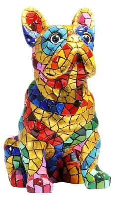 Zdjęcie produktu dla Figurka buldoga wykonana z mozaiki, wysokość 22 cm