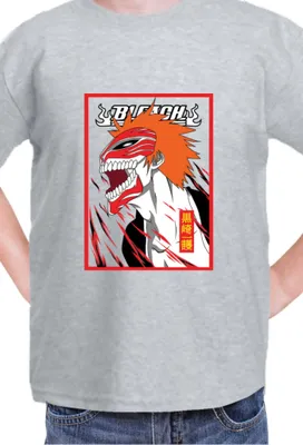 Obrázek produktu pro Dětské Triko Manga Japan Anime Comics Animation Bleach 002, 9-11 Jahr - 140 / Vřesově šedá