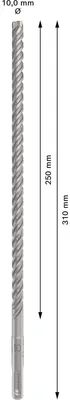 Image de Bosch PRO SDS plus-5X foret marteau 10 x 250 x 310 mm - 2608833801