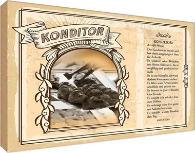 Produktbild von vianmo Holzschild 12x18 cm Konditor Beruf Arbeit