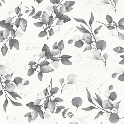 Produktbild von Florale Aquarell-Tapete Weiß Grau Silber – Vliestapete mit Blättern – Edle Mustertapete AS-Creation (KG-174530)
