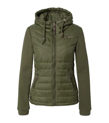 Produktbild von ragwear Lucinda Damen stylische Übergangs-Jacke bequeme Herbst-Jacke mit Kapuze 2311-60005 5031 Olivgrün, Größe:S/36