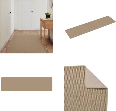 Obrázek produktu pro vidaXL Kobercový běhoun sisalový vzhled pískové barvy 80x300 cm - kobercový běhoun - koberec - podlahový koberec - běhoun