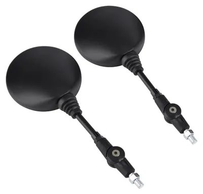 Image de 1 paire de rétroviseurs latéraux universels pour moto, avec vis de fixation de 10 mm