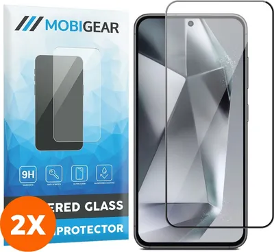 Produktbild von Mobigear Premium 4.99 Samsung Galaxy S24 Panzerglas Gehärtetes Glas Displayschutz - Hüllenfreundlich (2er Pack)