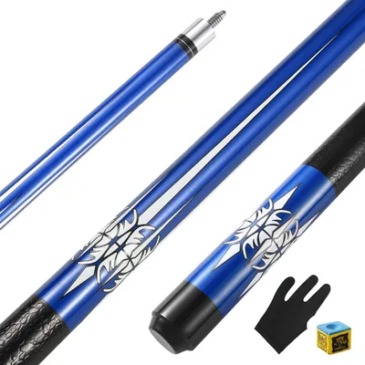 Produktbild von Billardqueue, 147 cm, 13 mm Spitze, Hartholz, Poolqueue, professionell, blau