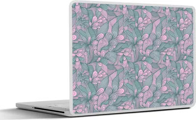 Produktbild von MuchoWow® Laptop Aufkleber Sticker Cover Muster - Blumen - Design 30x22 cm - Laptop-Sticker