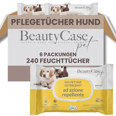 Produktbild von Beauty Case Reinigungstücher für Hunde und Katzen - Reinigungstücher mit abweisender Wirkung - 240 Stück